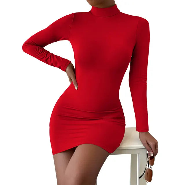 Long Sleeve Skinny Mini Dress