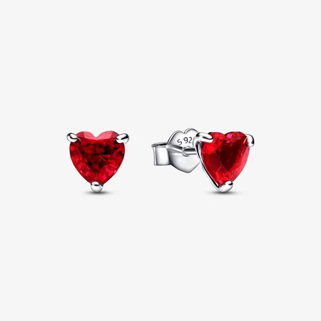 Love Heart Ear Studs Earrings for Women