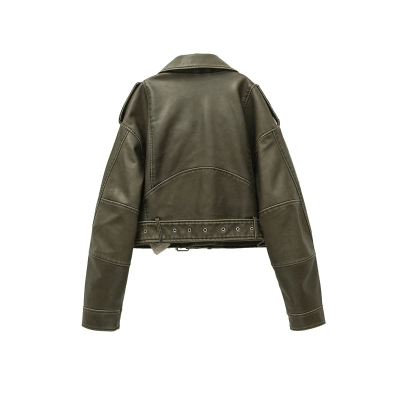 Women Vintage Leather Jacket